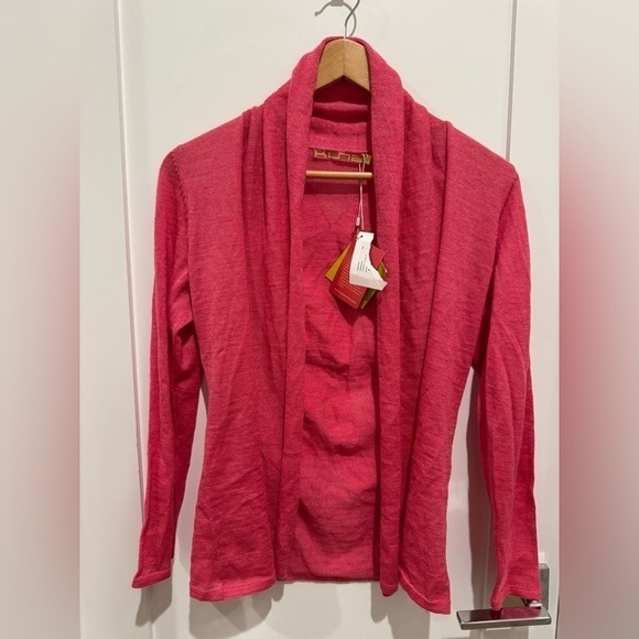 Peruvian Connection like Women Cardigan SALMA baby alpaca and silk XS petal pink - Picture 6 of 12